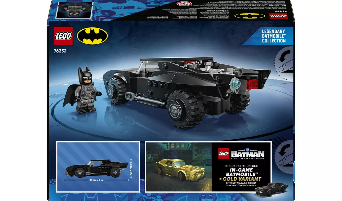 LEGO DC The Batman Batmobile Car Toy Model Set | Ages 9+ | Model 76332 | New LEGO