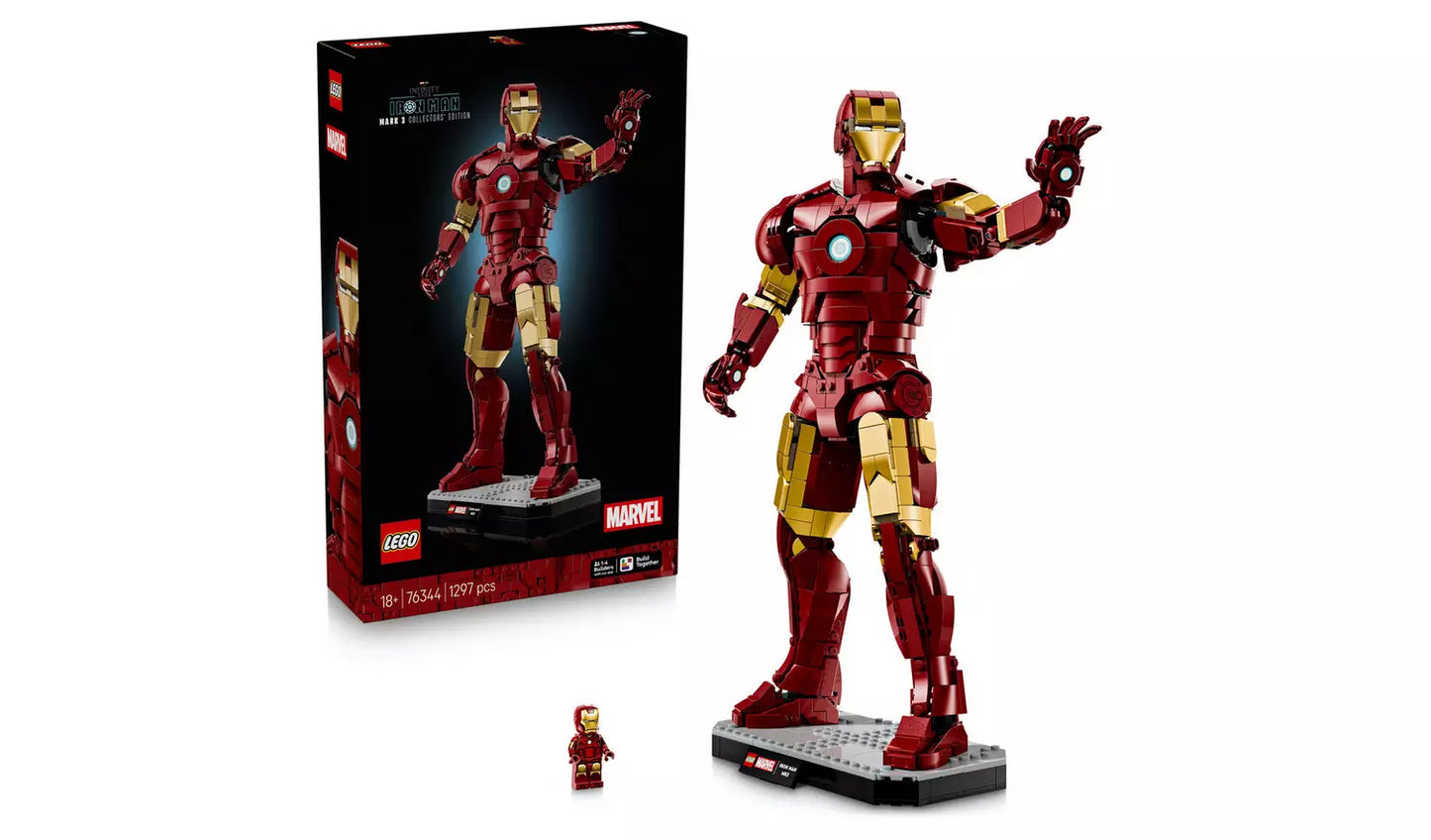 LEGO Marvel Iron Man Mark 3 Collectors' Edition Set 76344 | Ages 18+ | New LEGO