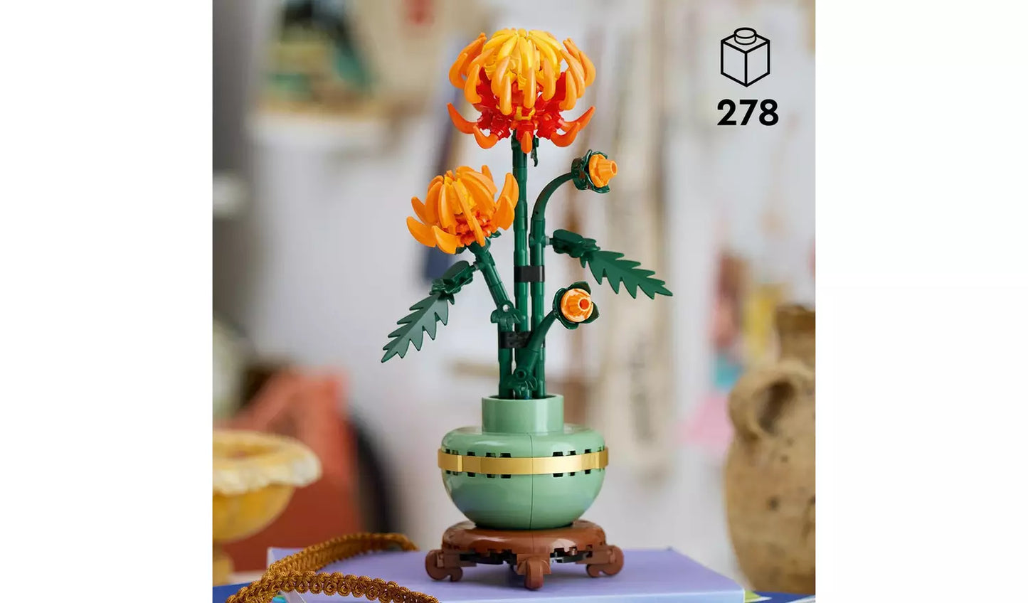 LEGO Icons Chrysanthemum Faux Flower Set for Adults | Ages 18+ | Model 10368 | NEW LEGO