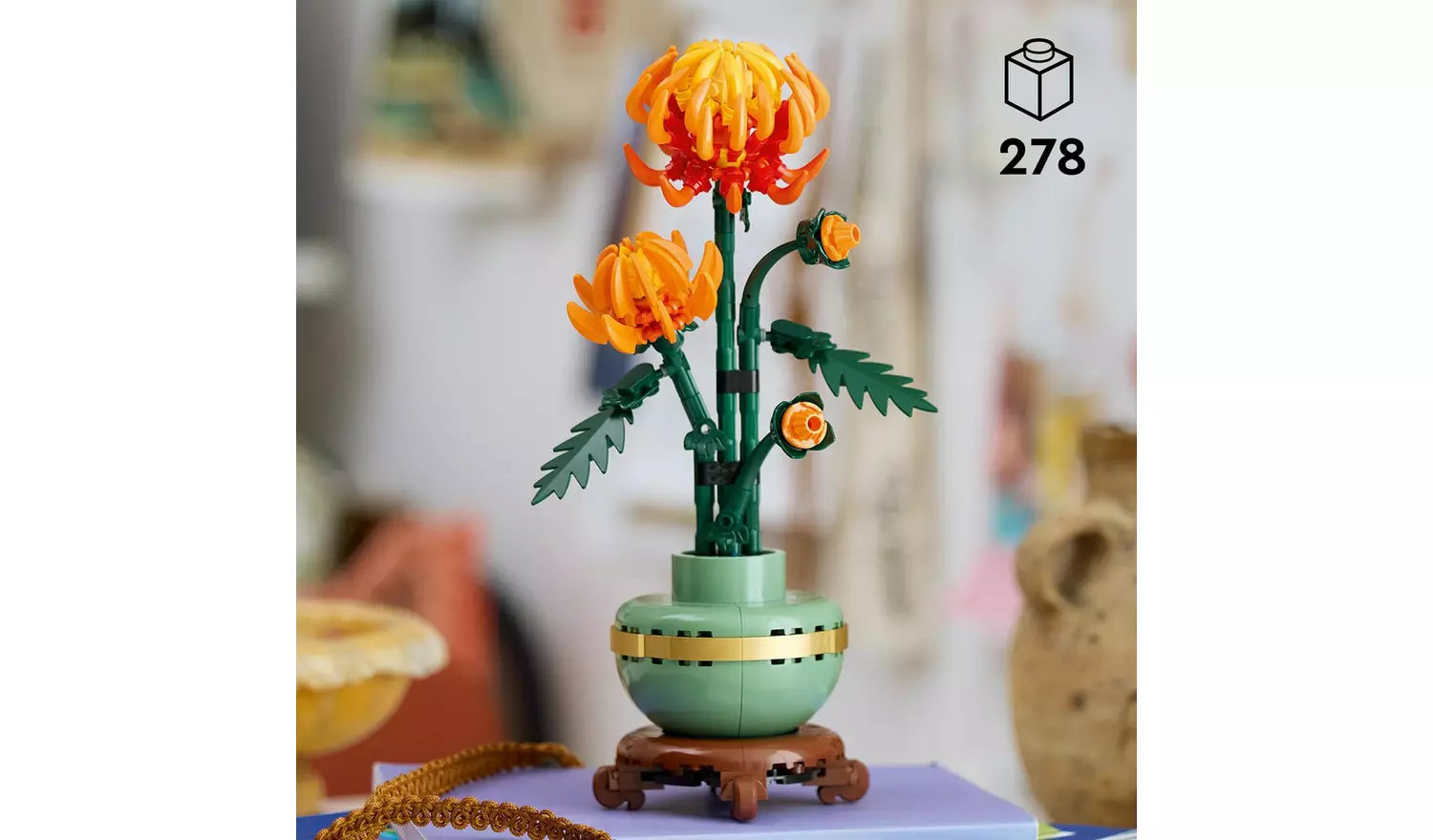 LEGO Icons Chrysanthemum Faux Flower Set for Adults | Ages 18+ | Model 10368 | NEW LEGO