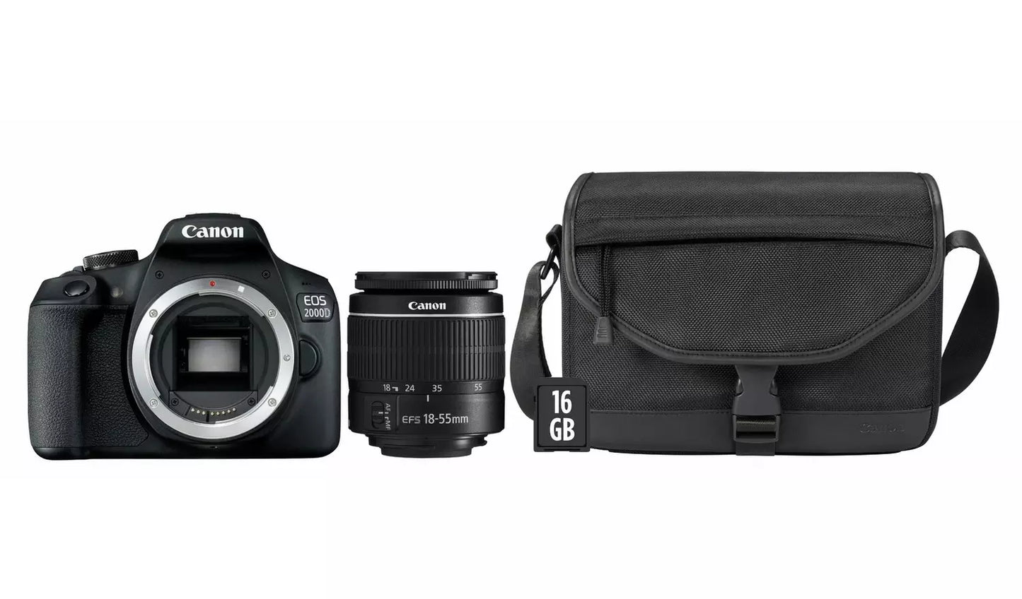 Canon EOS 2000D DSLR Lens Starter Kit (New) Canon