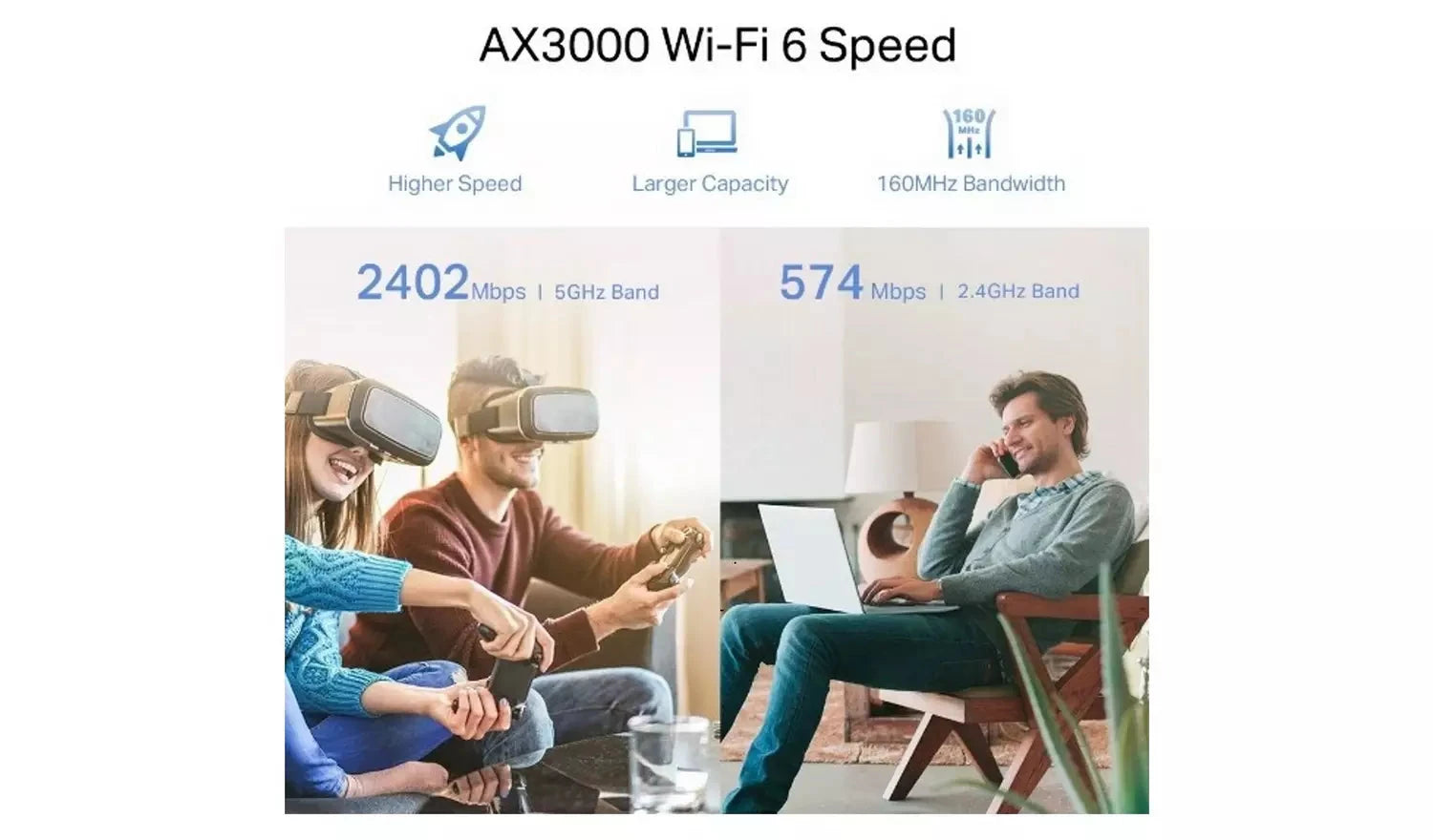 TP-Link RE705X AX3000 Wi-Fi 6 Range Extender with Gigabit Ethernet Port TP Link