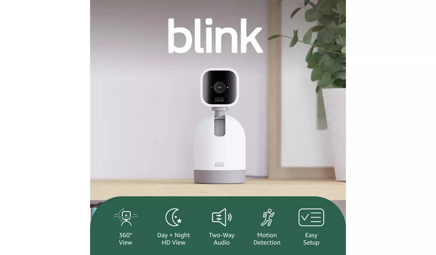 Blink Mini Pan-Tilt Indoor Smart Security Camera (CCTV) Blink