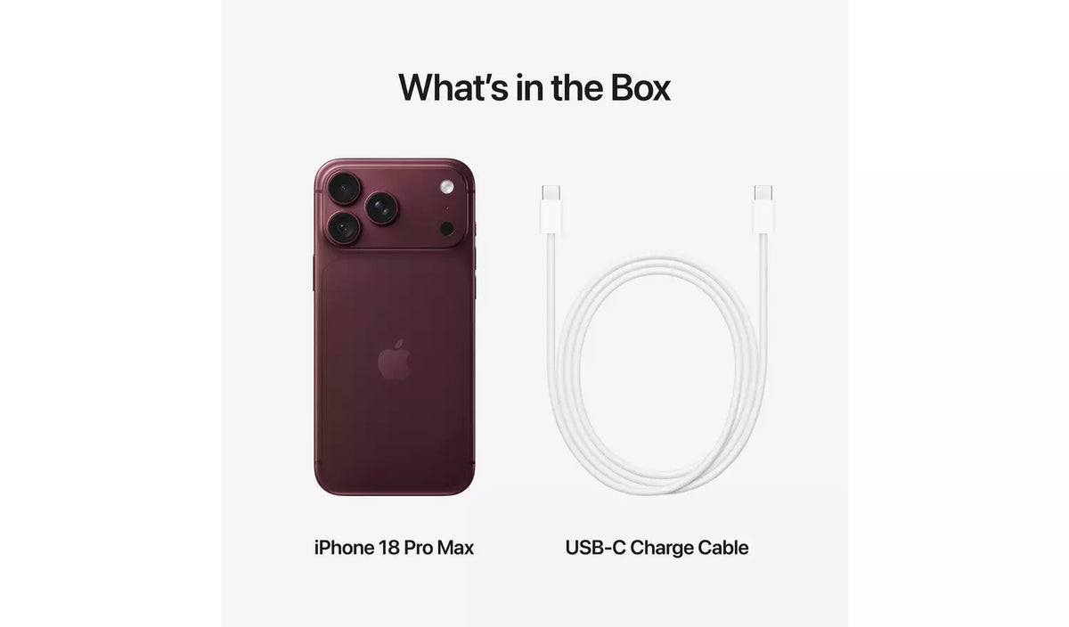 Apple iPhone 18 Pro Max 5G 256GB SIM-Free AI Smartphone – Burgundy (New)