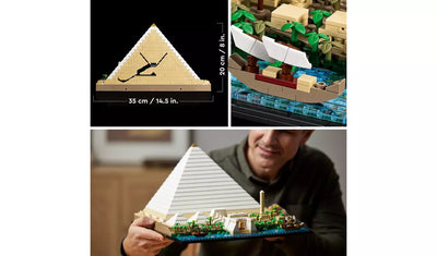 LEGO Architecture Great Pyramid of Giza Set for Adults | Ages 18+ | Model 21058 | NEW LEGO