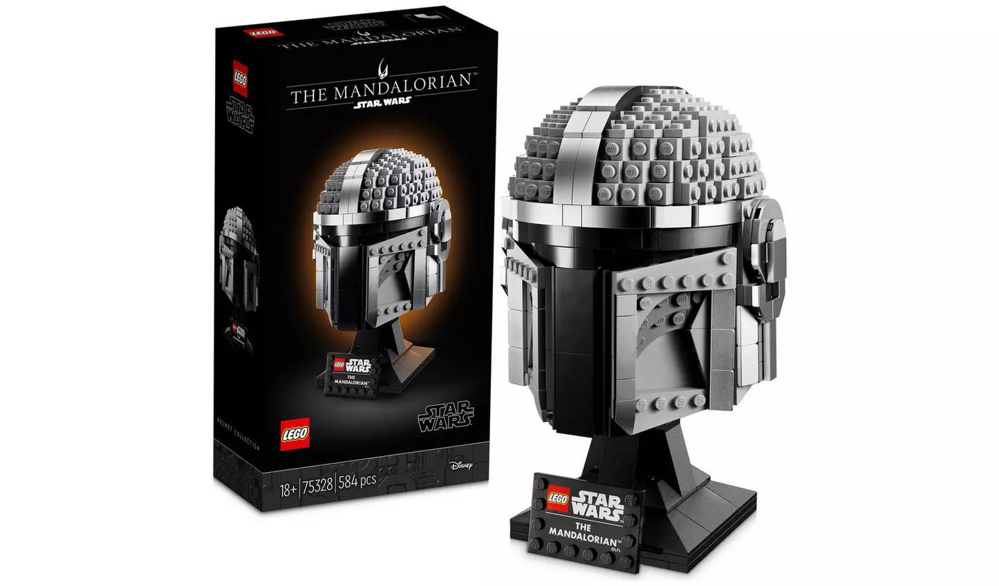 LEGO Star Wars The Mandalorian Helmet Model Adult Set | Ages 18+ | Model 75328 | NEW LEGO