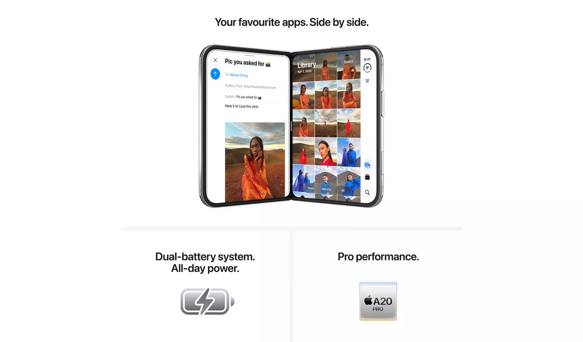 SIM Free iPhone Duo 5G 256GB AI Mobile Phone - Star White (New)