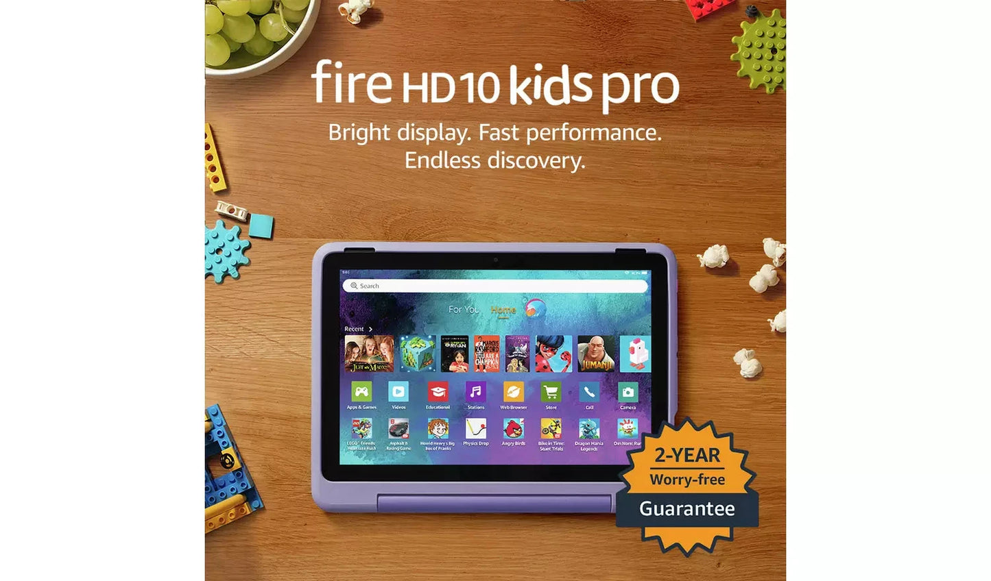 Amazon Fire HD 10 Kids Pro – 10.1" Tablet, 32GB, Blue – Designed for Ages 6–12 (New) Amazon