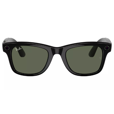 Ray-Ban Meta Wayfarer Glasses - Shiny Black, G15 Green (New) Meta