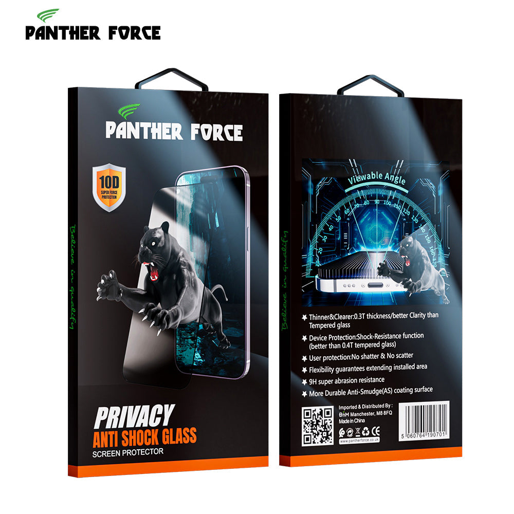 Panther Force Privacy Tempered Glass Screen Protector For All iPhones