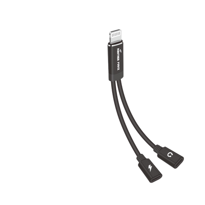 PF124- Panther Force iphone to 2 iphone Jack - Extended Length for Convenient Charging and Syncing of Your Phone