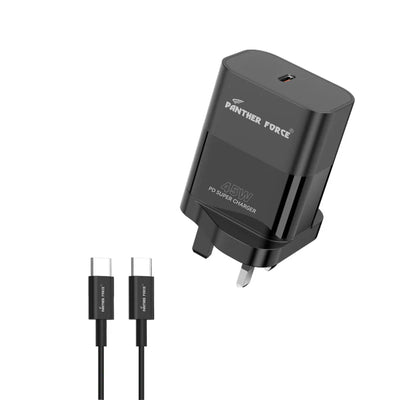 Panther Force 45W Power Charger & 100W USB-C Fast Charging Cable Combo Panther Force
