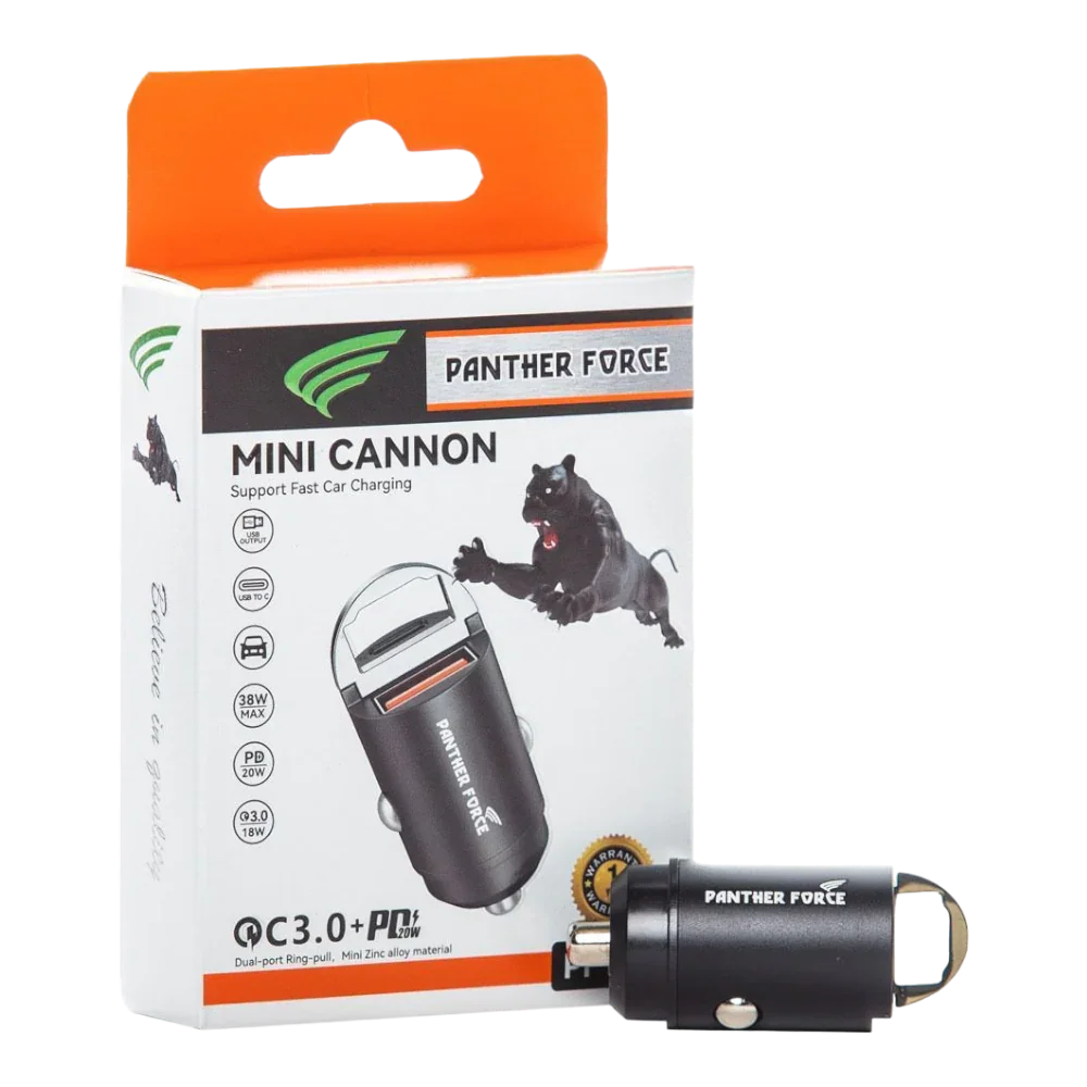 Panther Force Mini-cannon Type-C+USB-A 20W Car Charger - PF180 My Store