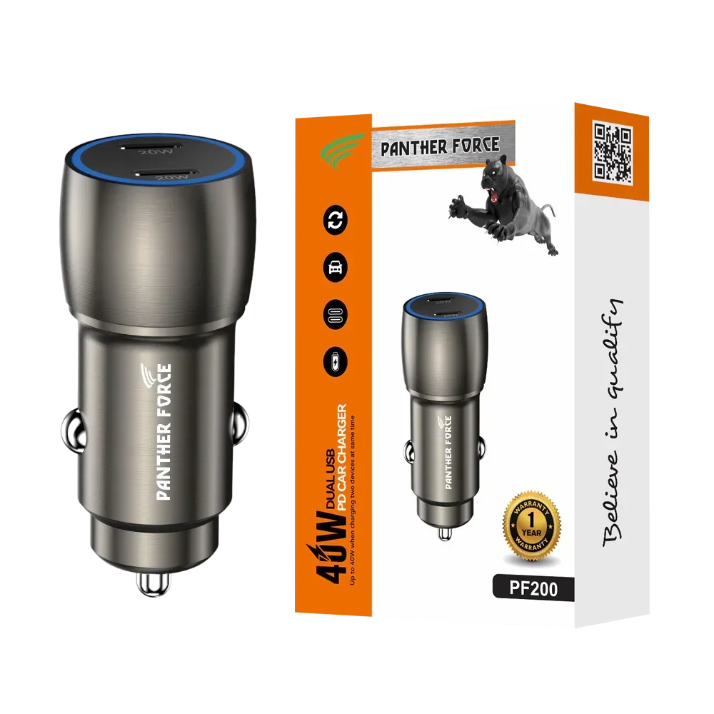 Panther Force 40W Car Charger With 2*C Port - PF200 My Store