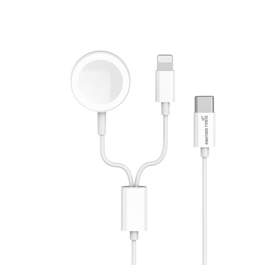 PF208- Panther Force 2-in-1 Watch Charger - Extended Length for Convenient Charging and Syncing of Your Phone