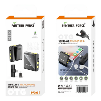 PF298- PANTHER FORCE OTG WIRELESS MICROPHONE COLLAR CUP My Store