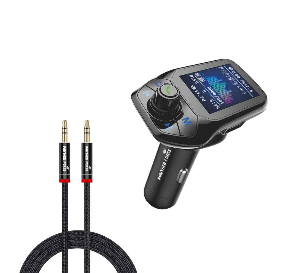 Panther Force Fm Transmitter – 2.4a – Car Mp3 And Charger Aux Audio Output (A2dp – 4edr) - PF41 My Store