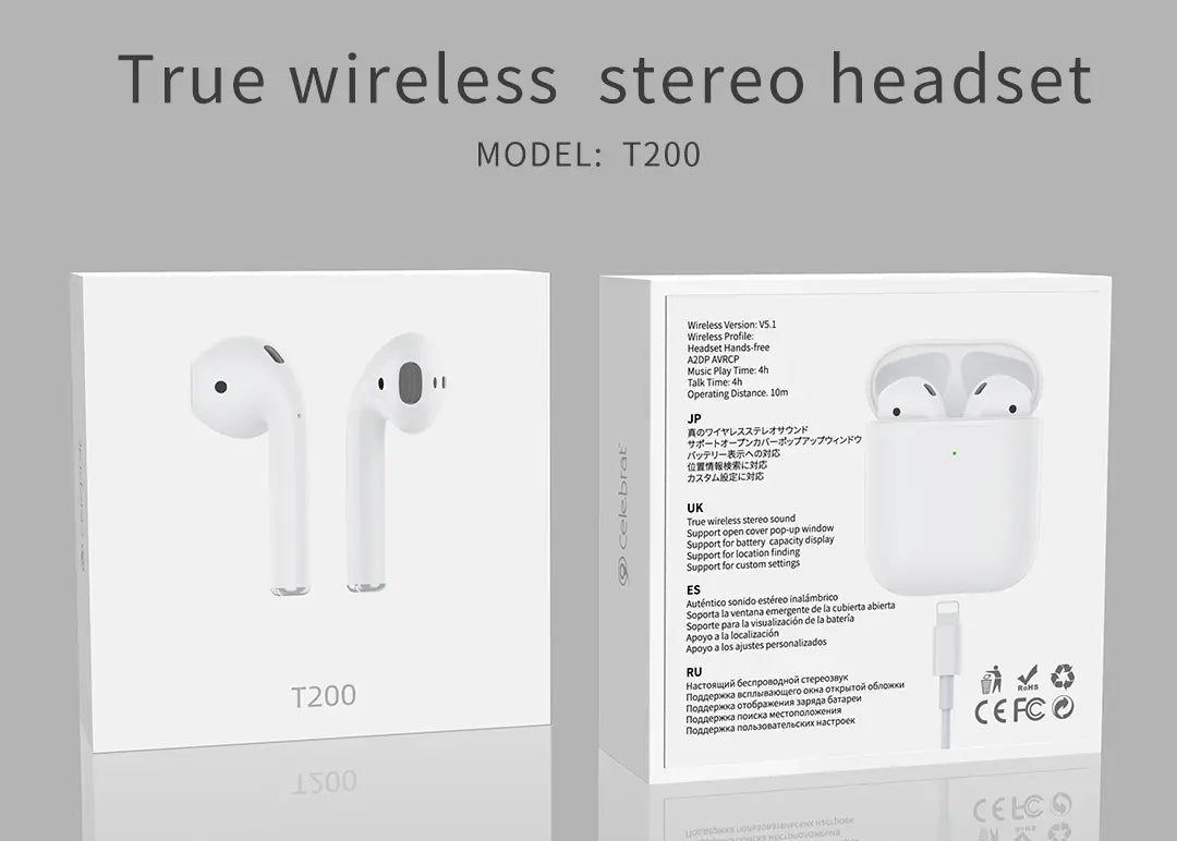 Celebrat T200 Wireless Bluetooth Earbuds | Bluetooth 5.3 | Brand New Celebrate