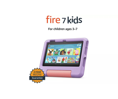 Amazon Fire 7 Kids – 7" Tablet, 16GB, Purple – Designed for Ages 3–7, (New) Amazon