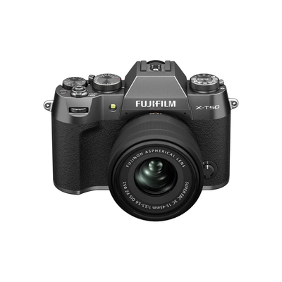 Fujifilm X-T50 Mirrorless Camera with 15–45mm Lens - Charcoal (New) Fujifilm