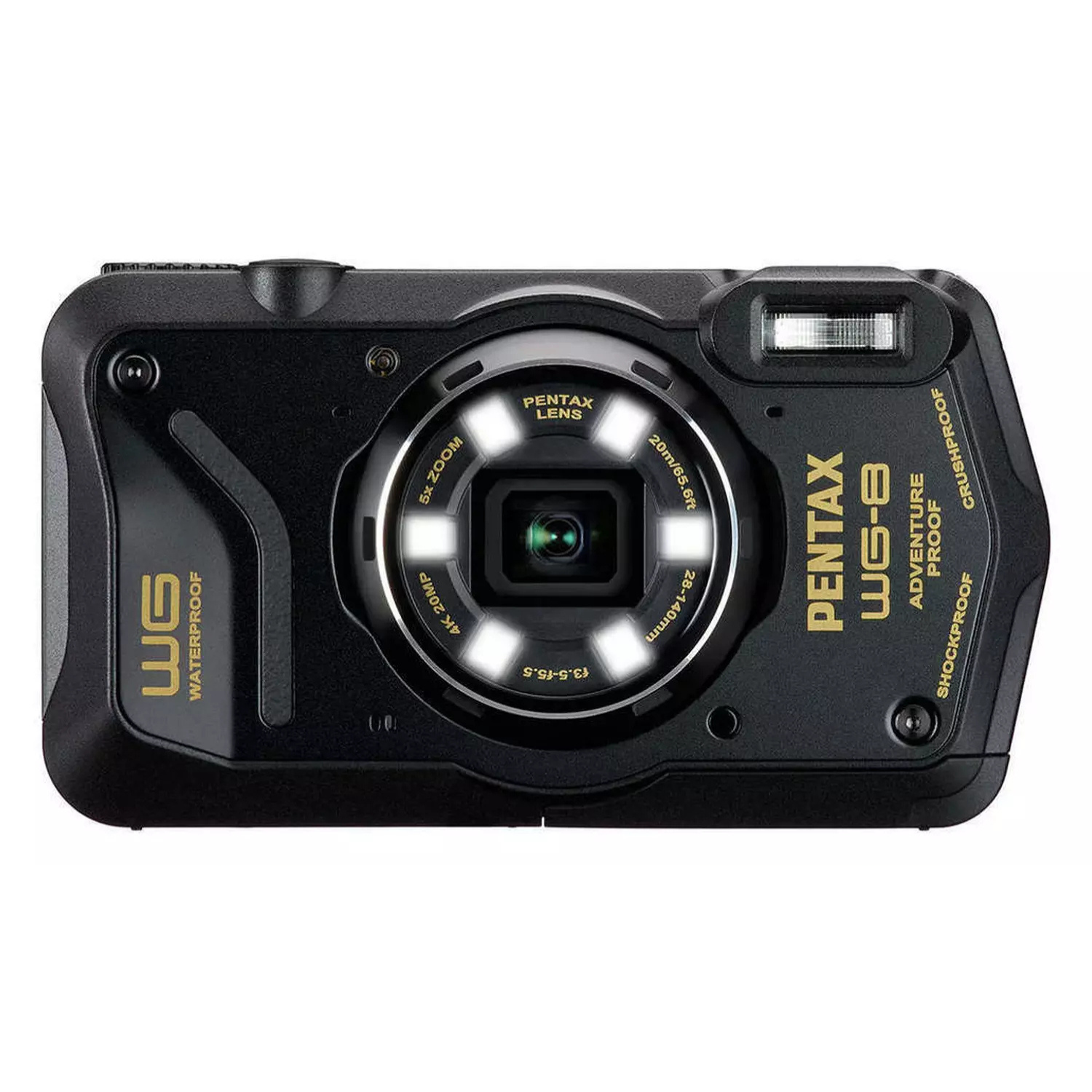 Pentax WG-8 20MP Tough Compact Camera Black (New) Pentax