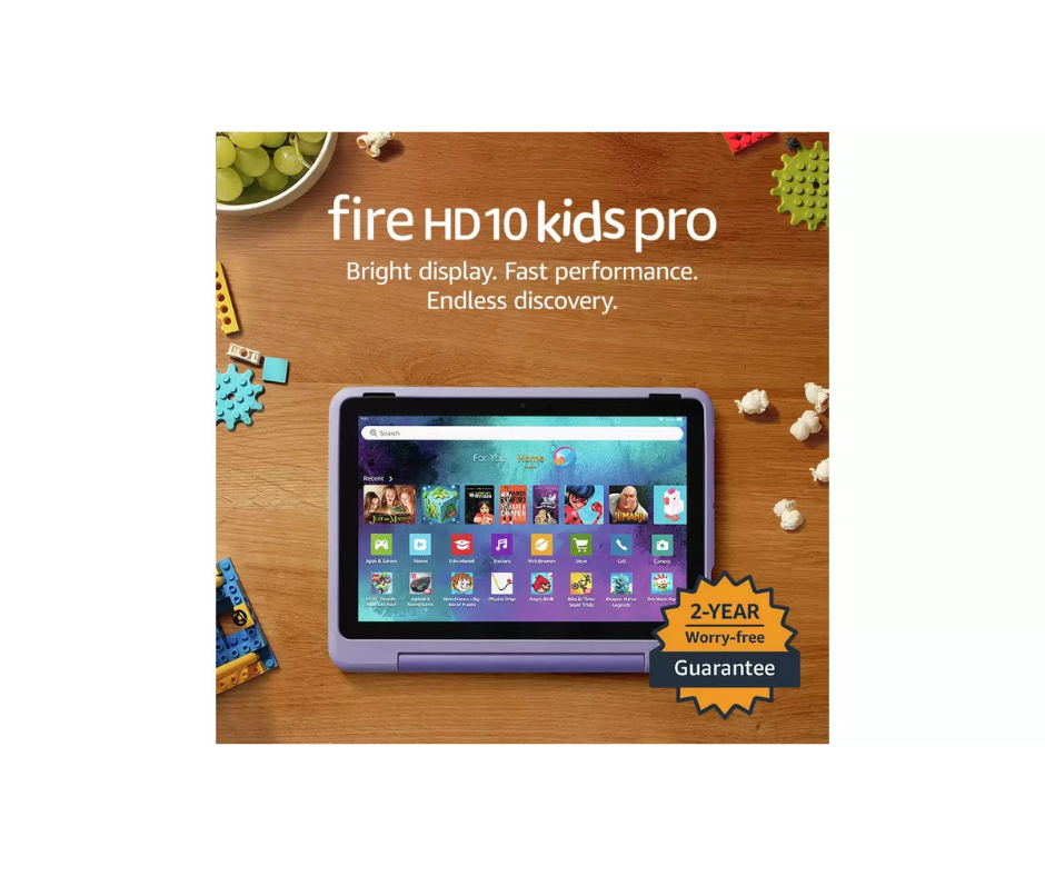 Amazon Fire HD 10 Kids Pro – 10.1" Tablet, 32GB, Blue – Designed for Ages 6–12 (New) Amazon