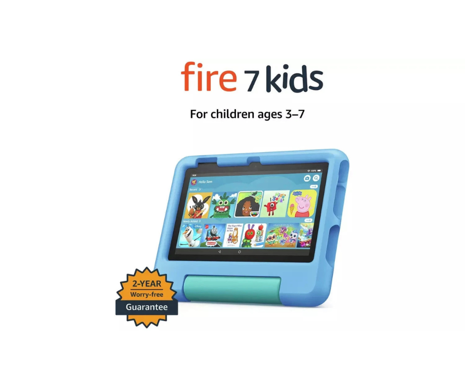 Amazon Fire 7 Kids – 7" Tablet, 16GB, Blue – Designed for Ages 3–7, (New) Amazon