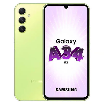 Samsung Galaxy A34 5G 128GB Mobile Phone Sim Free Lime – Renewed Samsung
