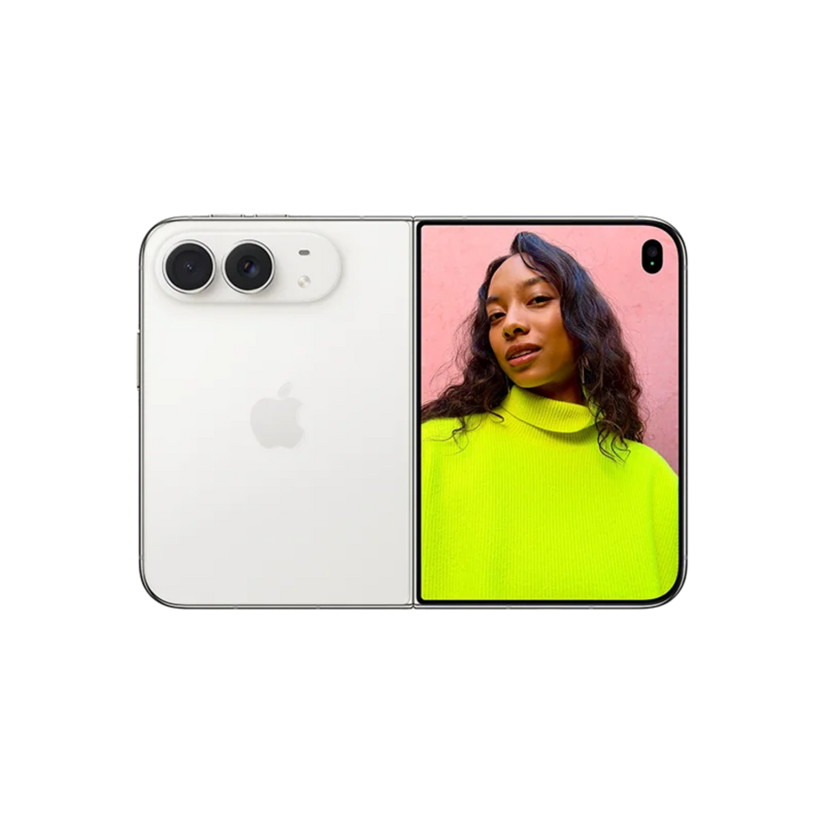 Apple iPhone Duo 5G 256GB in Star White, brand-new SIM-free foldable smartphone with advanced camera system.