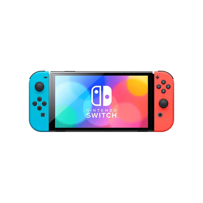 Nintendo Switch OLED Console - Neon Blue / Neon Red (Very Good Condition) Nintendo