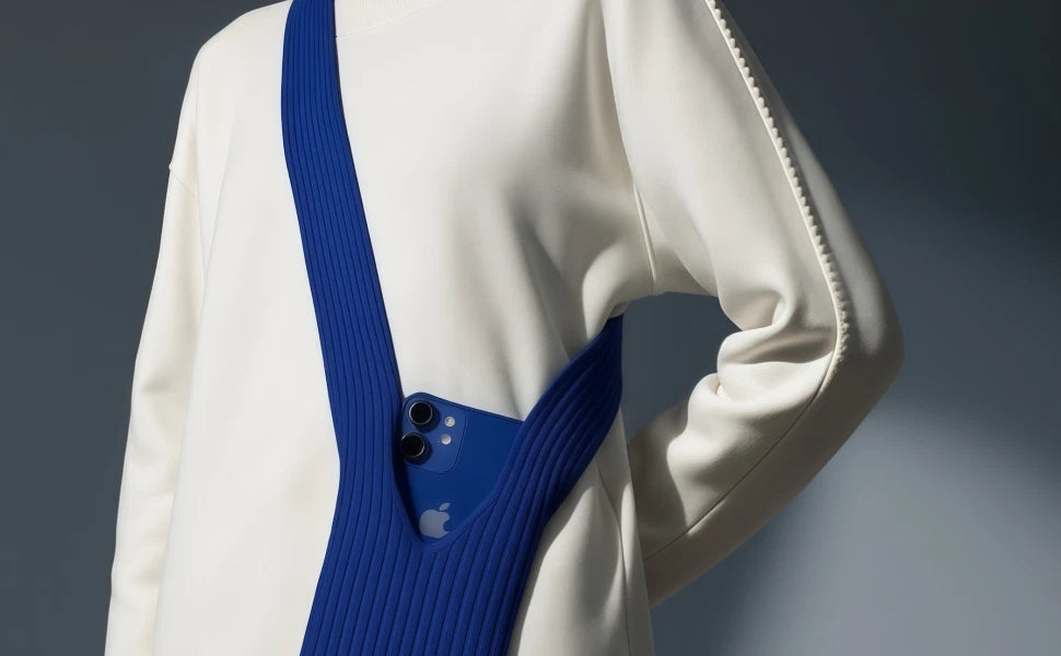 Phone Pocket Crossbody Lanyard Orange - Adjustable Universal Strap 80cm Lightweight (New) Funki Fone