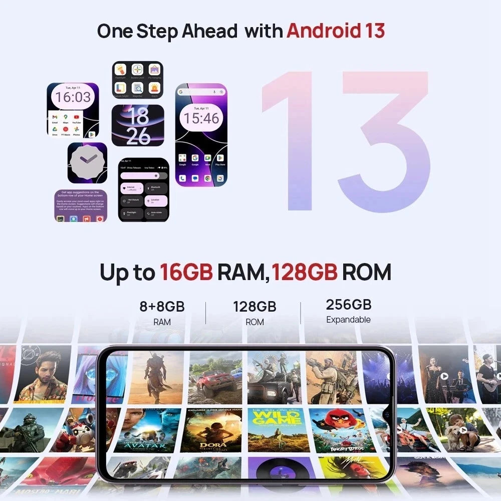 Ulefone Note 16 Pro 12GB+128GB Smartphone – 50MP Camera, Face ID, Global Version (New)